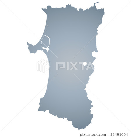 秋田縣地圖 33491004