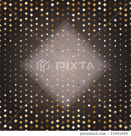 Rhombus gold halftone abstract background Rhombus gold halftone abstract background 33491490