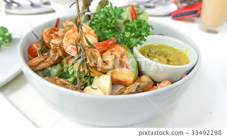 shrimp and vegetable salad shrimp and vegetable salad 33492298