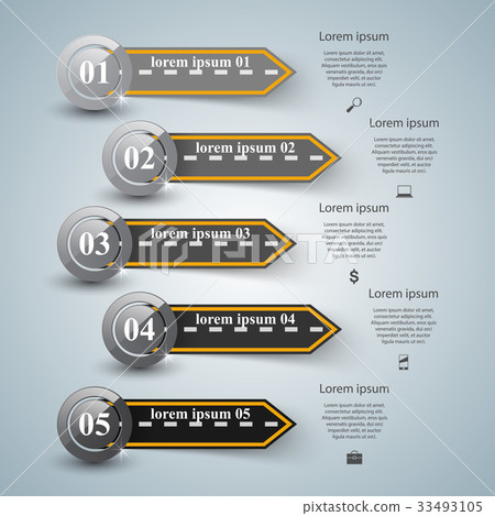 Road infographic design template - Stock Illustration [33493105] - PIXTA