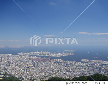 從神戶丸山頂部看到的六甲島 33493191