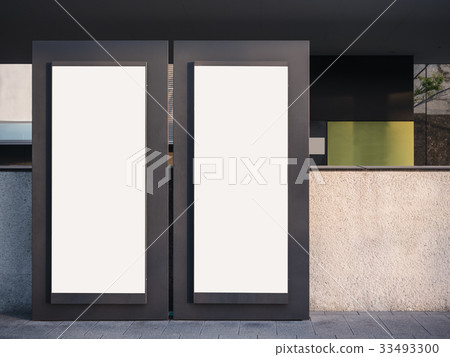 Mock up Banner template Black frame Public space 33493300