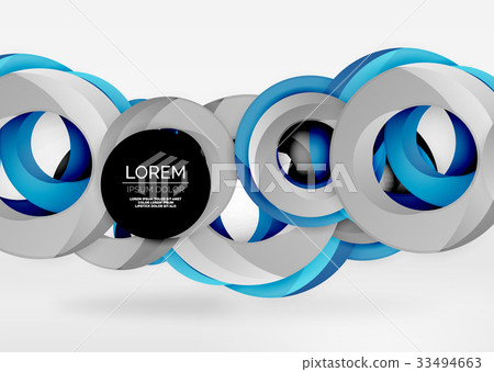 Modern 3d ring vector abstract background Modern 3d ring vector abstract background 33494663
