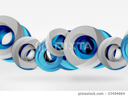 Modern 3d ring vector abstract background Modern 3d ring vector abstract background 33494664