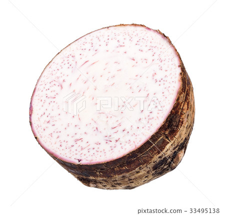 Half of Taro isolated on white background Half of Taro isolated on white background 33495138