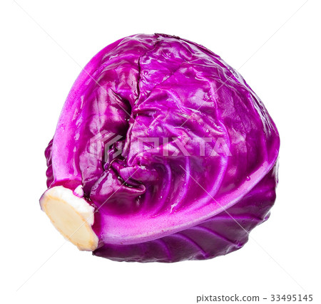 Red cabbage isolated on the white background Red cabbage isolated on the white background 33495145