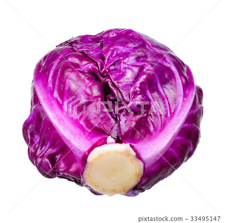 Red cabbage isolated on the white background 33495147