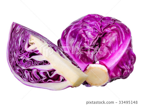 Red cabbage isolated on the white background Red cabbage isolated on the white background 33495148