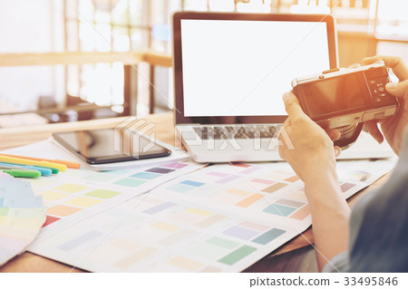 Color samples, colour chart, swatch sample 33495846