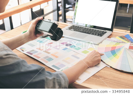 Color samples, colour chart, swatch sample 33495848