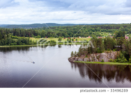 Lake Ladoga Skerries Karelia Russia Blue Sky Pella 33496289