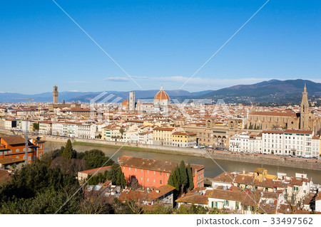 Florence aerial view, tuscany, Italy Florence aerial view, tuscany, Italy 33497562