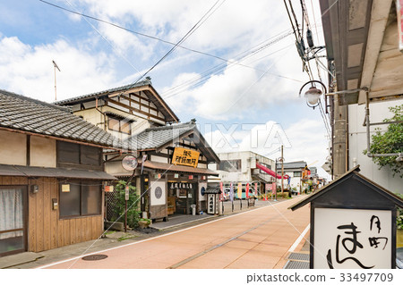 Tsukioka hot spring town in summer 33497709