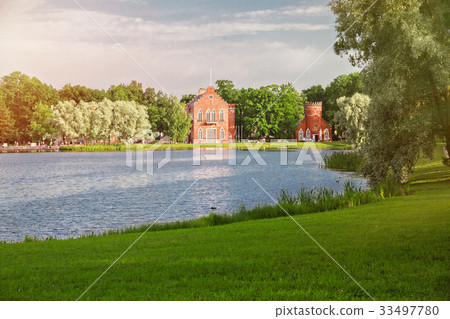 Great Pond of Catherine Park in Pushkin, Tsarskoe Great Pond of Catherine Park in Pushkin, Tsarskoe 33497780