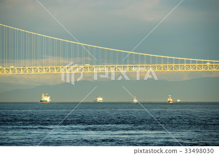 Akashi Ohashi Bridge and fleet 33498030