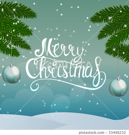Merry Christmas and New Year Background. Vector 33498232