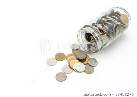 Saving money concept of collecting coins 33498276