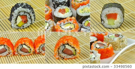 Sushi rolls collection 33498560