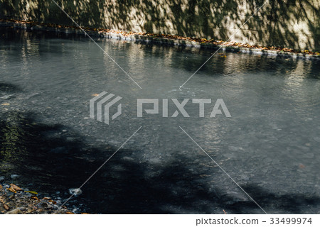 Subsoil Spring Fountain in Hydrogen Sulfide River Subsoil Spring Fountain in Hydrogen Sulfide River 33499974