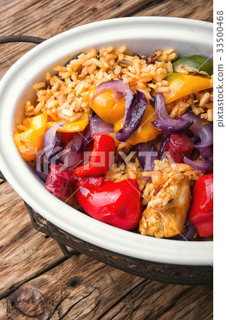 French Jambalaya with chicken and rice 33500468