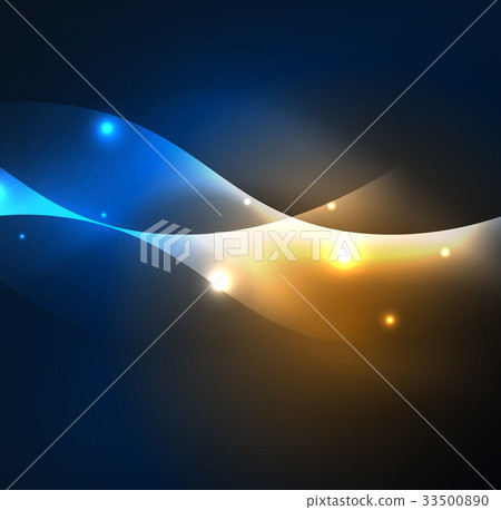 Illuminated neon waves Illuminated neon waves 33500890