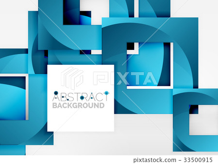 Squares geometric object in light 3d space 33500915