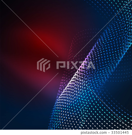 Vector wave particles background Vector wave particles background 33501445