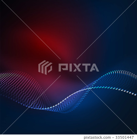 Vector wave particles background Vector wave particles background 33501447