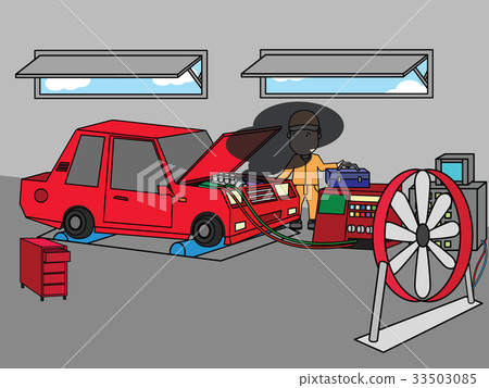 Car mechanic working in auto repair service. Car mechanic working in auto repair service. 33503085