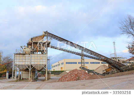 Stone quarry with silos Stone quarry with silos 33503258