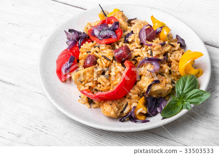 Creole Jambalaya with chicken and sausage 33503533