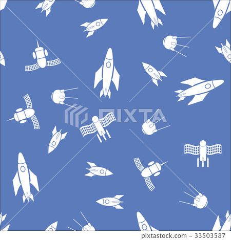 Airplane Silhouette Seamless Pattern 33503587
