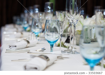 set up wine glass on the table for dinner set up wine glass on the table for dinner 33503667