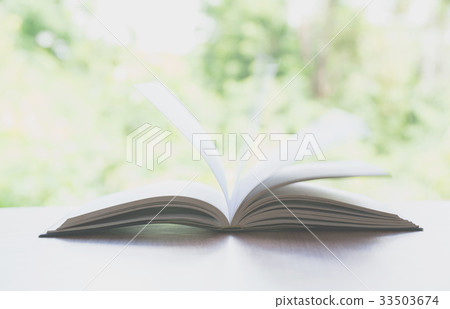open book. Book, open, on old wooden table open book. Book, open, on old wooden table 33503674