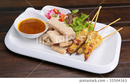 Satay Chicken Sate Ayam with Peanut Sauce 33504163