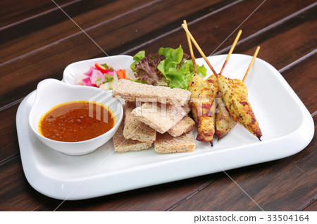 Satay Chicken Sate Ayam with Peanut Sauce 33504164