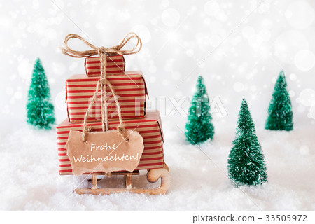 Sleigh, Frohe Weihnachten Means Merry Christmas 33505972