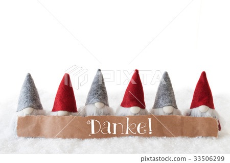 Gnomes, White Background, Danke Means Thank You Gnomes, White Background, Danke Means Thank You 33506299