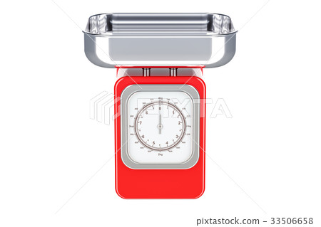 Red Kitchen Scale, 3D rendering 33506658