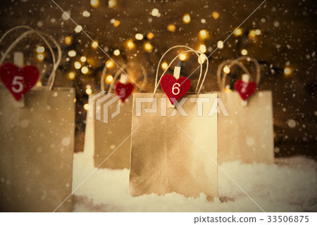 Christmas Shopping Bag, Snowflaekes 33506875