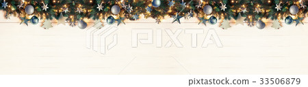 Turquoise Pamorama Christmas Banner 33506879