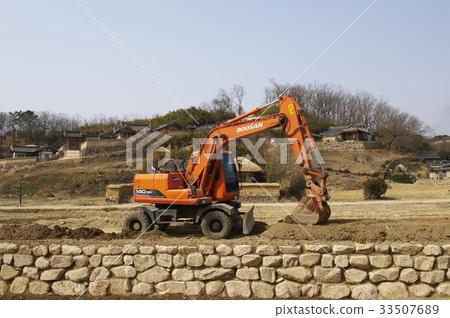 Forklift, Yangdong village, Gyeongju city, Gyeongbuk Forklift, Yangdong village, Gyeongju city, Gyeongbuk 33507689