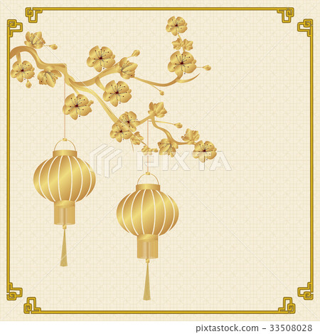 Chinese New Year. Stylized under bronze of Chinese 33508028