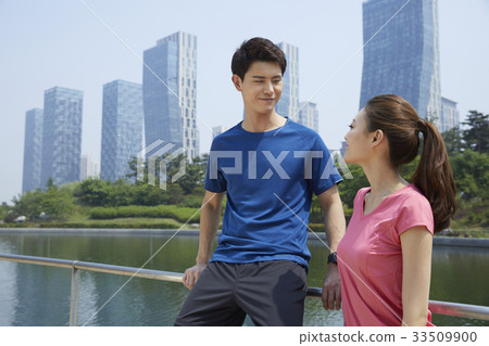 情侶,體育,中央公園,松島,延壽區,仁川 情侶,體育,中央公園,松島,延壽區,仁川 33509900