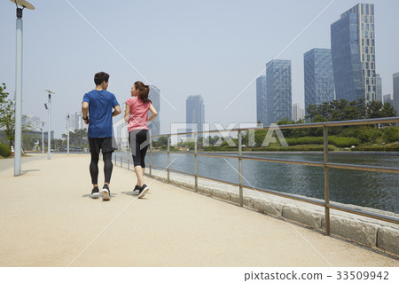 情侶，體育，中央公園，松島，延壽區，仁川 33509942
