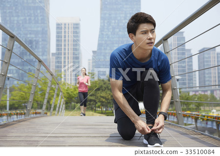Couple, Sports, Central Park, Songdo, Yeonsu-gu, Incheon 33510084