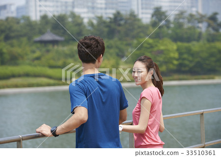 情侶，體育，松島，延壽區，仁川 33510361