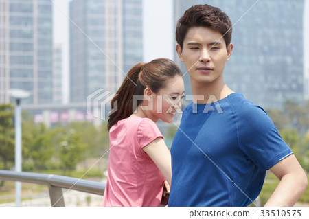 情侶，體育，中央公園，松島，延壽區，仁川 33510575