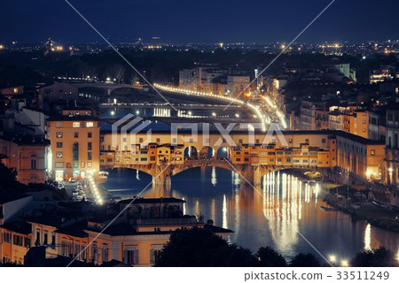 Florence skyline night Florence skyline night 33511249