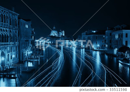 Venice Grand Canal night 33511598